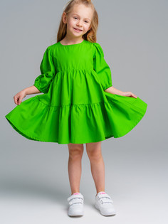 Платье детское PlayToday 12422098, зеленый, 104