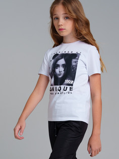 Футболка детская PlayToday 12421905, белый, 128