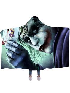 Плед с капюшоном StarFriend Джокер с картой Темный рыцарь Joker Dark Knight 150х130 см