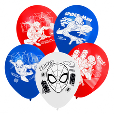 Шар воздушный Marvel Супер-герой Человек-паук 10300162, 12 дюйм, латексный, 5 штук