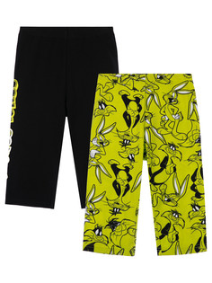 Леггинсы детские 2 шт PlayToday 12441071, черный; разноцветный, 140