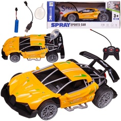 Машинка р/у Junfa гоночная 1:18 27Мгц, с эффектами, желтый WD-22983/желтый