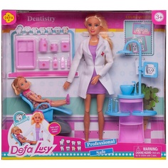 Кукла Defa Lucy На приеме у стоматолога 2, с аксесс. 8408d/фиолетовое Abtoys