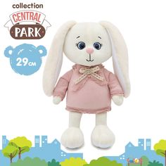 Мягкая игрушка Kult of toys зайка Мия в толстовке латте 29 см