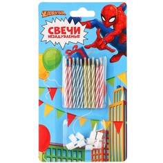 Свечи незадуваемые для торта MARVEL, 10 штук, Человек-Паук