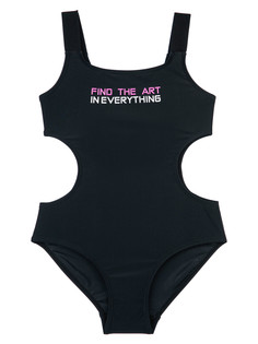 Купальник слитный детский PlayToday 12421304, черный, 164