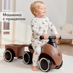 Машина-каталка Bolty Happy Baby, машинка каталка для детей, коричневая Tomahawk