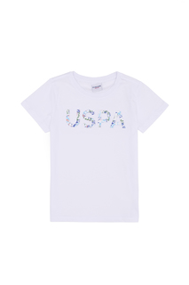 Футболка детская US Polo Assn G083SZ0110LONG, белый, 128