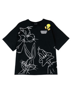 Футболка детская PlayToday 12441137, черный, 128