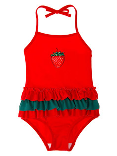 Купальник слитный детский PlayToday 12429061, красный, 80