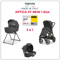 Коляска 3 в 1 i-Size Inglesina Aptica XT New с подставкой под люльку Standup, Magnet Grey