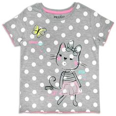 Футболка для девочки Me&We KG119-J102-691 Серый-110