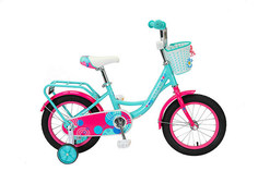 Велосипед детский STAR 702-14 90-110см бирюзовый с розовым No Brand
