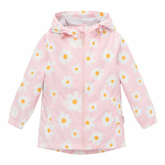 Куртка-ветровка для девочки Crockid Ромашки кремово-розовая р 98-104