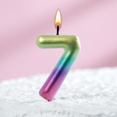 Свеча Страна Карнавалия цифра 7, 5,5 см, 120319, 3 упаковки