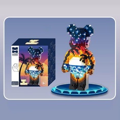 Конструктор 3D XIAOFANGLE Bearbrick медведь день ночь 2891 мини дет 33 см 88016