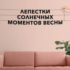 Гирлянда-растяжка Лепестки солнечных моментов весны VN002 черная No Brand