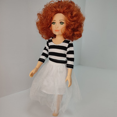 Кукла ВАРЯ TRINITY Dolls с кудрями полоска белый, в крафт коробке Dyvomir