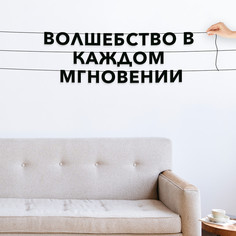 Гирлянда-растяжка Волшебство в каждом мгновении VN411 черная No Brand