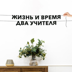 Гирлянда-растяжка Жизнь и время два учителя VN819 черная No Brand