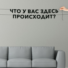 Гирлянда-растяжка Что у вас здесь происходит? VN748 черная No Brand
