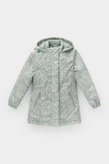Куртка детская Crockid 2G LJKT 004 2 1, зеленый чай, тропические листья, 128