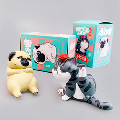 Фигурка Кот Ухуан и собака сюрприз 5 см Xiao Myo