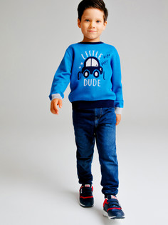 Комплект трикотажный: джемпер, брюки PlayToday 32312315, 104, тёмно-синий, синий