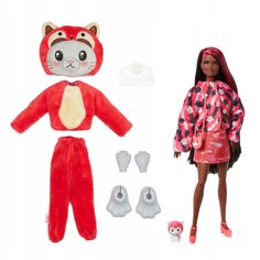 Кукла Barbie Cutie Reveal Series Red Panda Kitten Котенок в образе красной панды, HRK23