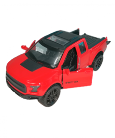 Машинка Джип offroader металлическая, инерционная, со светом, звуком, красный No Brand