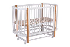 Кроватка Для Новорожденных Polini Kids Simple 350, 120х60 См Белый Бук