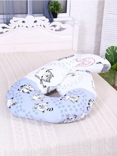 Подушка для беременных анатомическая Мастерская снов Котофей белая 145x70