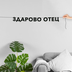 Гирлянда-растяжка Здарово отец VN739 черная No Brand