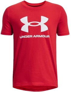 Футболка детская Under Armour Ua Sportstyle Logo Ss красный, 128