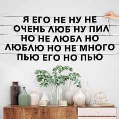Гирлянда-растяжка Я его не ну не очень люб ну пил но не любл но люблю но не много VN743 No Brand