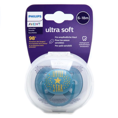 Пустышка Philips Avent ultra soft, Hello star, 6-18 мес, 1 шт, для мальчиков