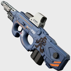 Пистолет пулемет P90 игрушечный, стреляет дисками, с голографическим прицелом, JF-303A MSN Toys