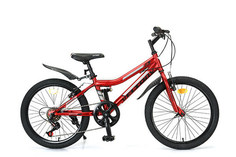 Велосипед детский VELTORY 20V-906, красный, рост 120-140 см, 7-10 л