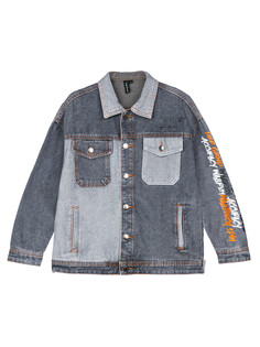 Куртка джинсовая детская PlayToday 12411097, темно-серый, 164