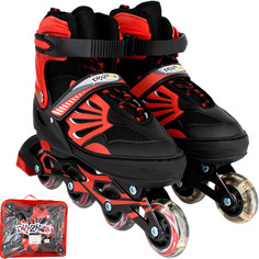 Роликовые коньки Maksi-junior CIT-141V-223 черно-красный 38-41