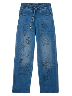 Джинсы детские PlayToday 12441075, тёмно-синий, 128