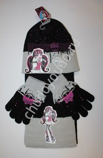 Monster High Трикотажный набор Шапочка с перчатками и шарфиком