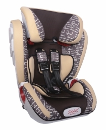 Автокресло детское 9-36 кг Siger Индиго Art (8 месяцев-12 лет) isofix коричневый ромб Azard