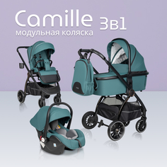 Коляска для новорожденных 3в1 Farfello Camille Ultramarine BB-03