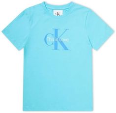 Футболка детская Calvin Klein Pride Monogram Logo T-Shirt, Синий, 134