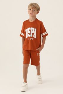 Костюм повседневный детский U.S. POLO Assn. US1709-V5, коричневый, 146