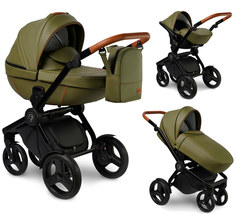 Коляска 3 в 1 Verdi Futuro, экокожа, хаки
