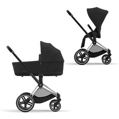 Коляска детская Cybex Priam IV Коляска 2 в 1, шасси IV Chrome Black Sepia Black