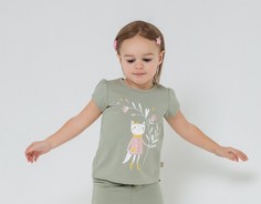 Футболка детская CROCKID КР 301450 хаки 68