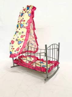 Кровать-люлька для кукол с балдахином Melobo 9349